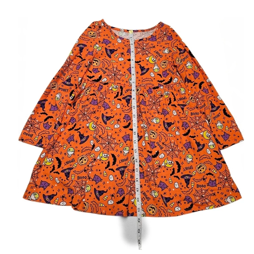 The Childrens Place Halloween Everyday Dress Toddler Girls Orange Whimsy Dress